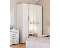 Шкаф для одежды с зеркалом 4х дверный Орхидея Ижмебель, мод.2