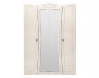 Шкаф 4х дверный с зеркалом Ижмебель Анастасия, мод.1